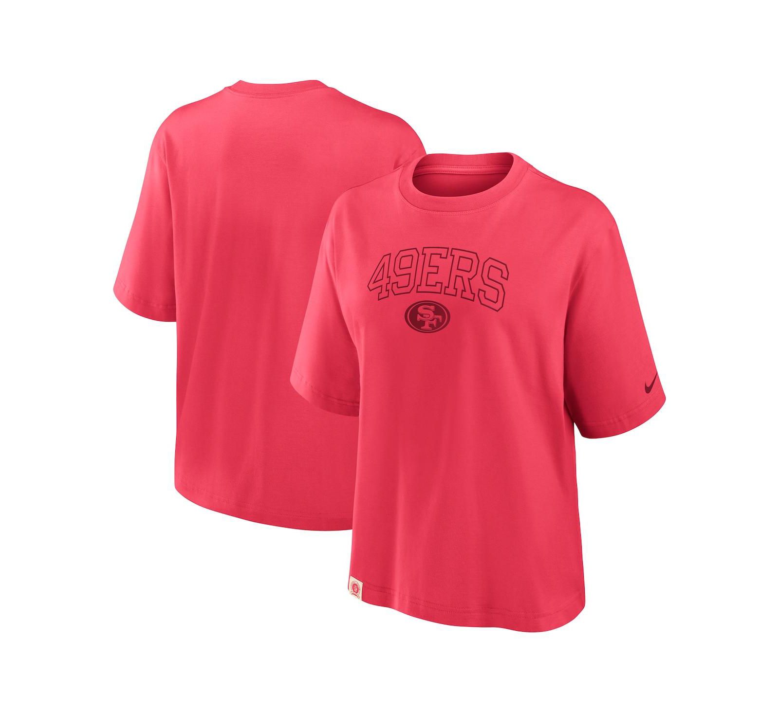 Nike Women's Scarlet San Francisco 49ers Glory Arch Boxy T-Shirt