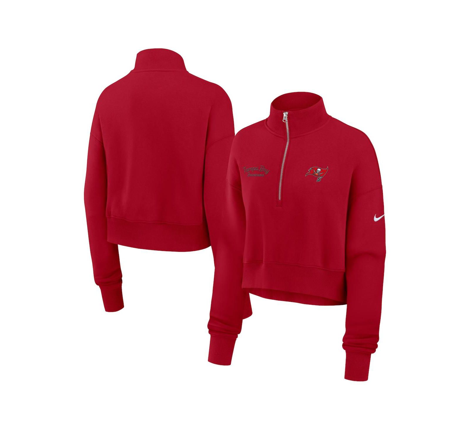 Nike Женская толстовка Tampa Bay Buccaneers Primetime Phoenix Half-Zip Red