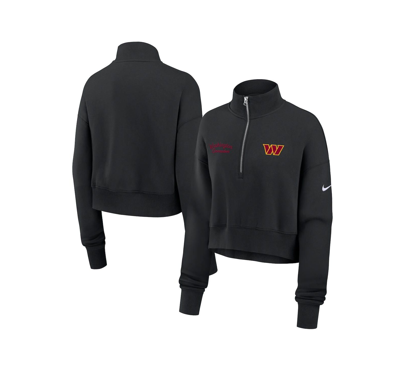 Nike Women's Black Washington Commanders Primetime Phoenix Half-Zip Sweatshirt