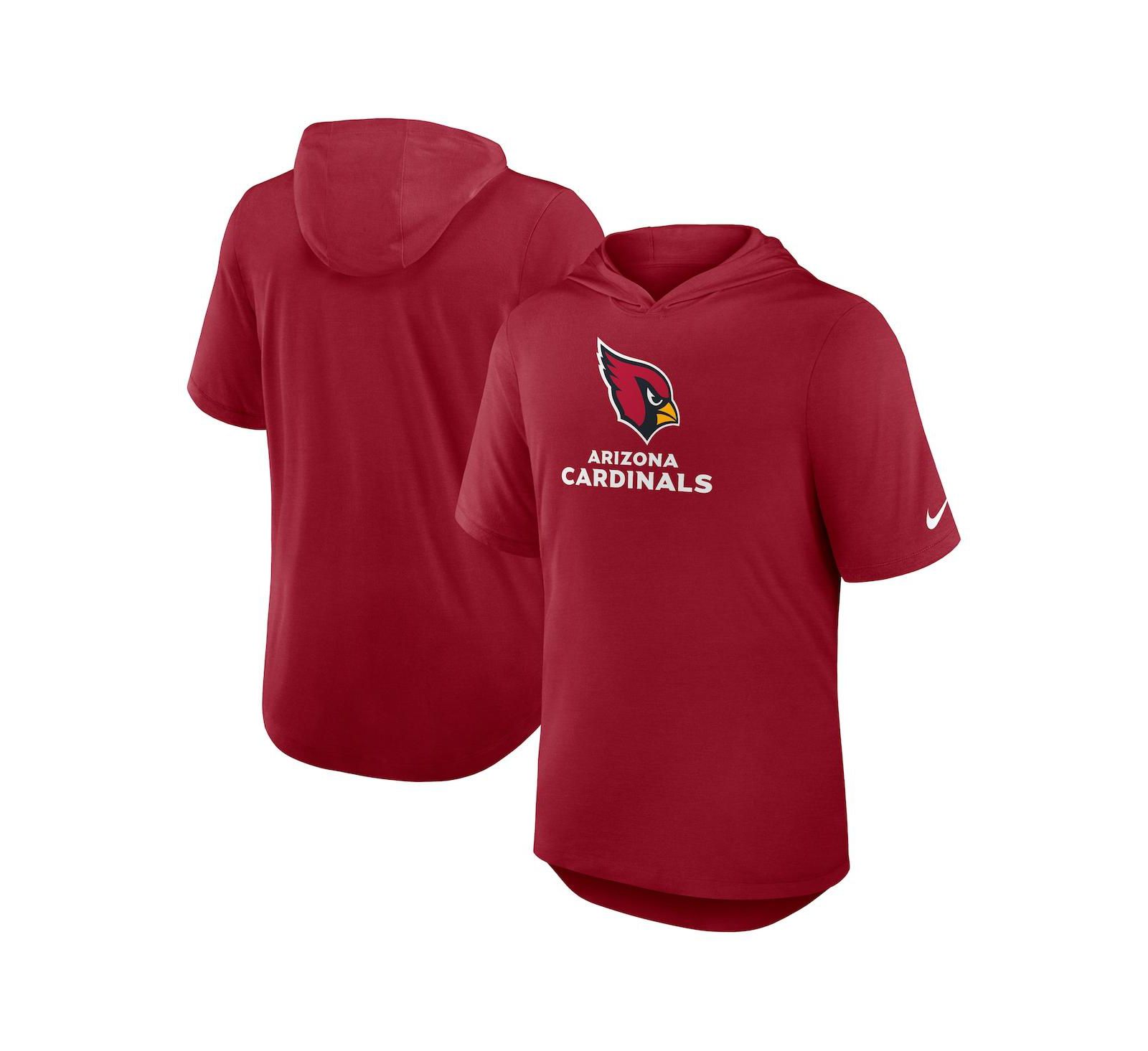 Nike Men's Cardinal Arizona Cardinals Lockup Tri-Blend Hoodie T-Shirt