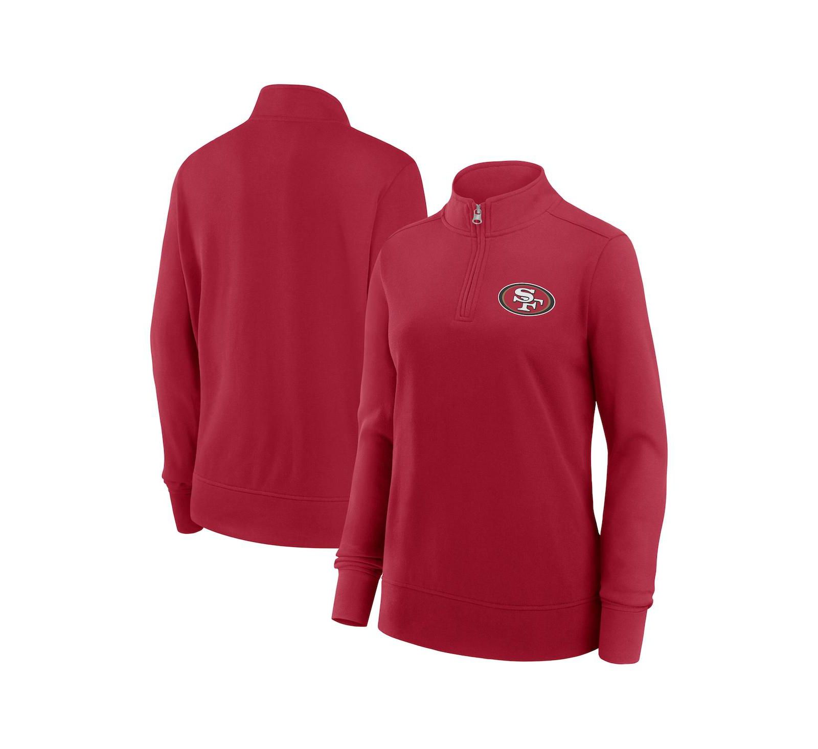 Женская куртка Logo Athletic Scarlet San Francisco 49ers Velocity Quarter-Zip Jacket