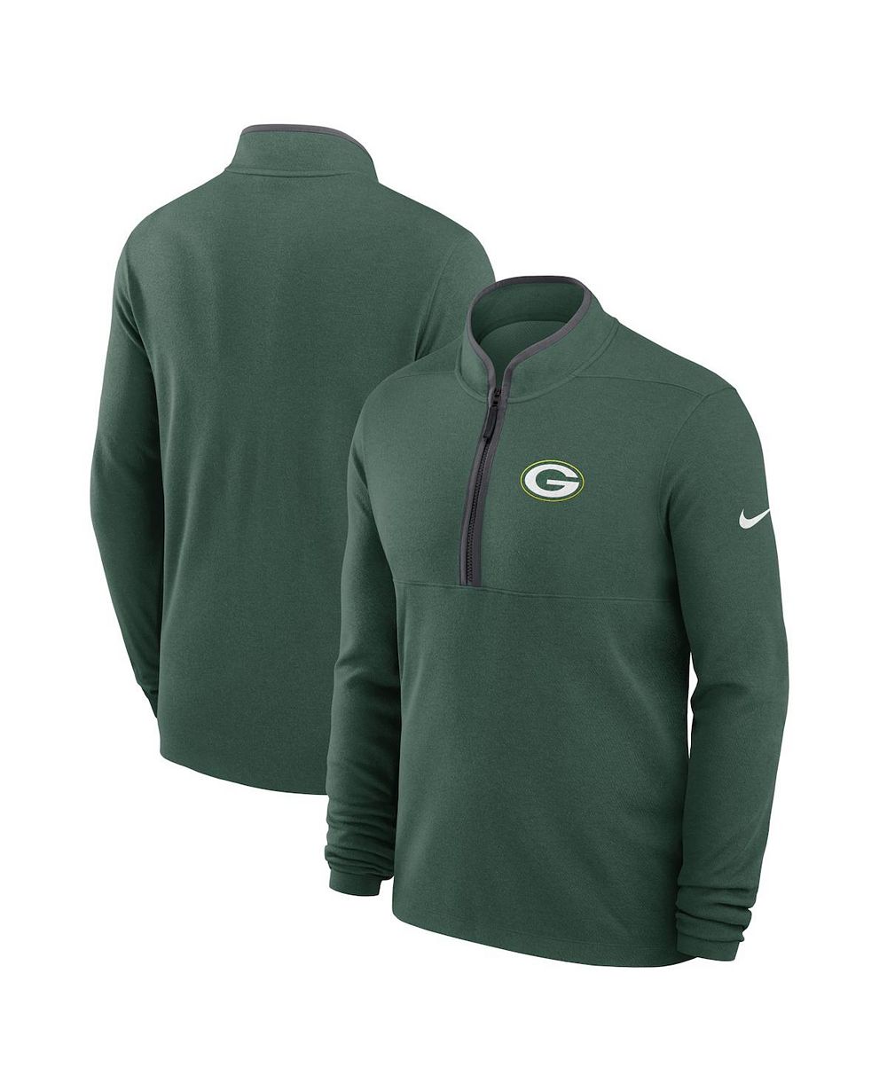 Nike Men's Green Green Bay Packers Lightweight Victory Performance Half-Zip Pullover