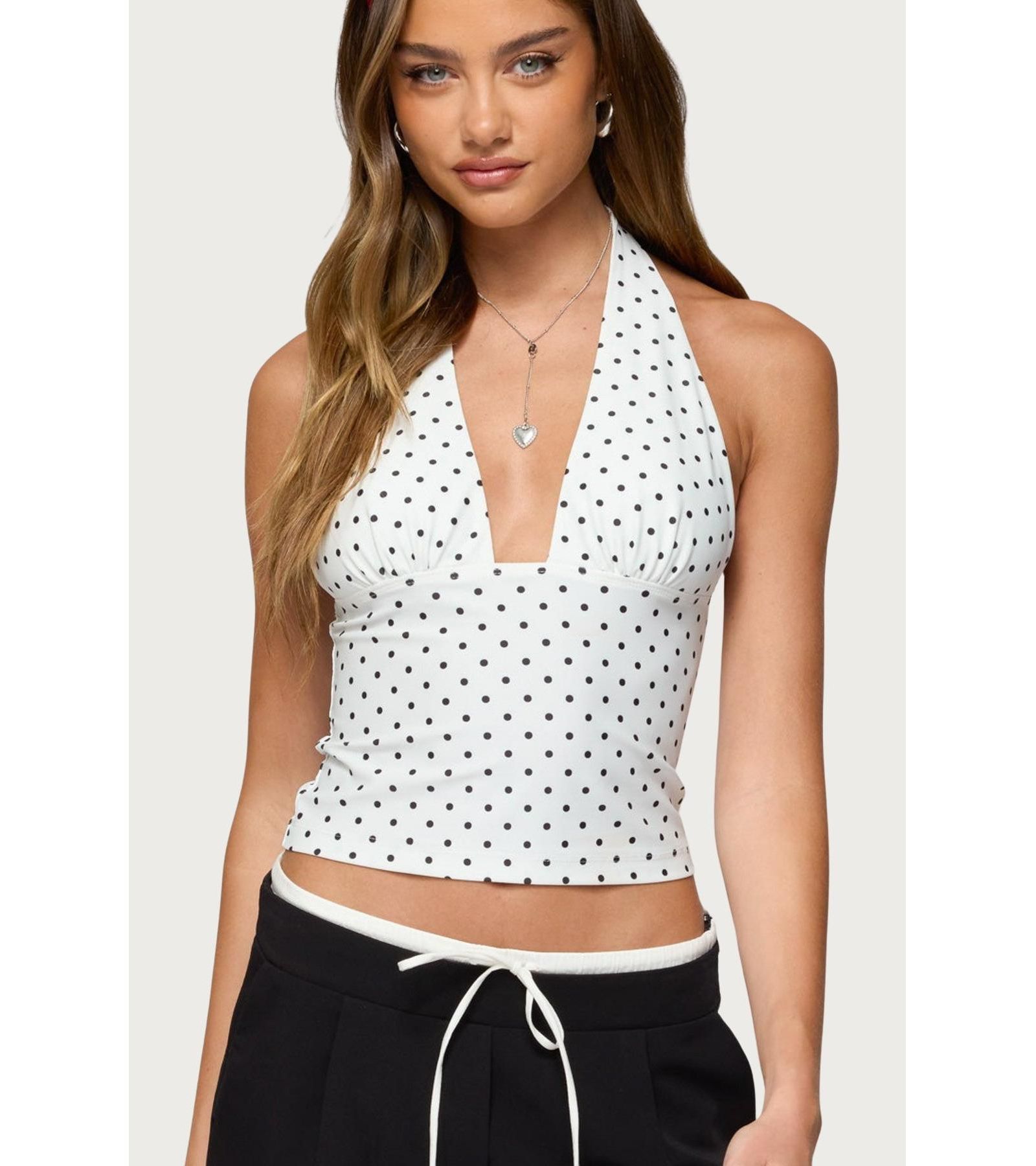Топ Edikted Women's Blaire Polka Dot Halter