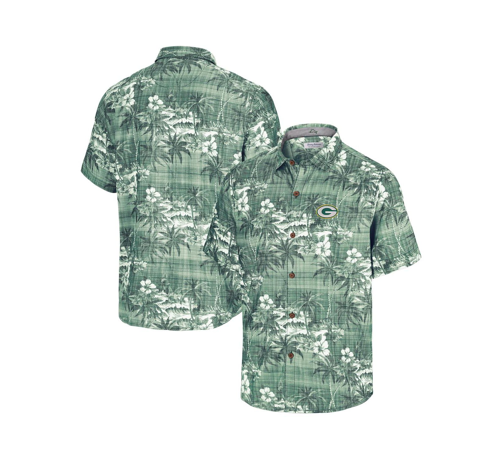 Мужская рубашка Tommy Bahama Green Bay Packers Coconut Point Isla Palmetto Camp Button-Up