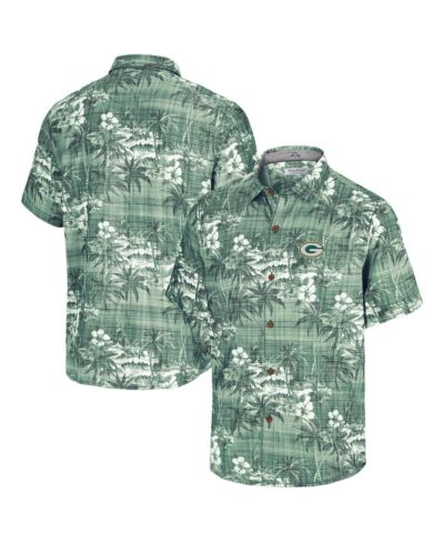 Мужская рубашка Tommy Bahama Green Bay Packers Coconut Point Isla Palmetto Camp Button-Up