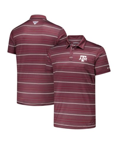 Мужское поло Columbia Texas A&M Aggies PFG Super Terminal Tackle Omni-Shade, бордовое
