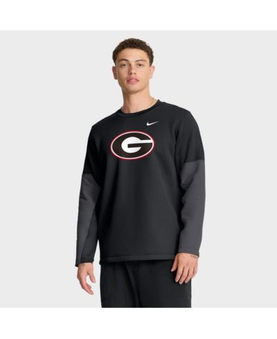 Nike Мужская черная Georgia Bulldogs 2025 Sideline Coach футболка с длинным рукавом