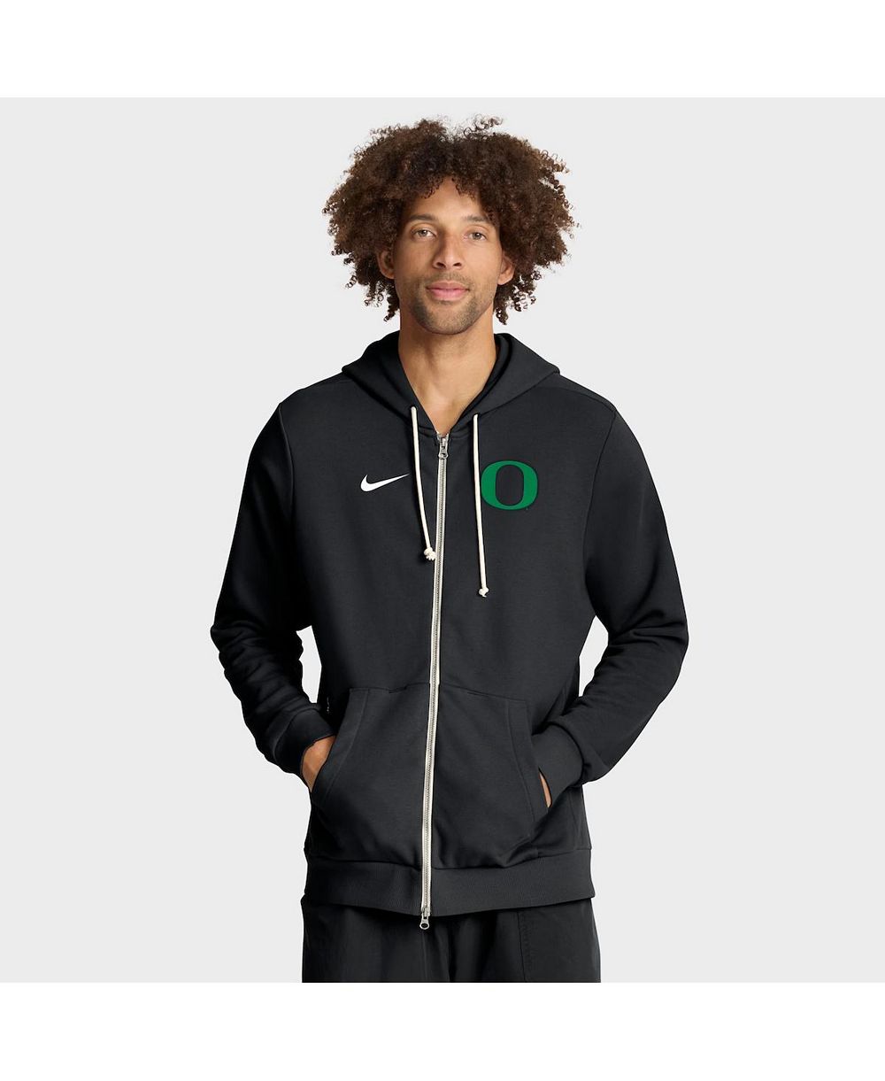 Мужское худи на молнии Nike, черное, Oregon Ducks 2025 Sideline Standard Issue Dri-FIT
