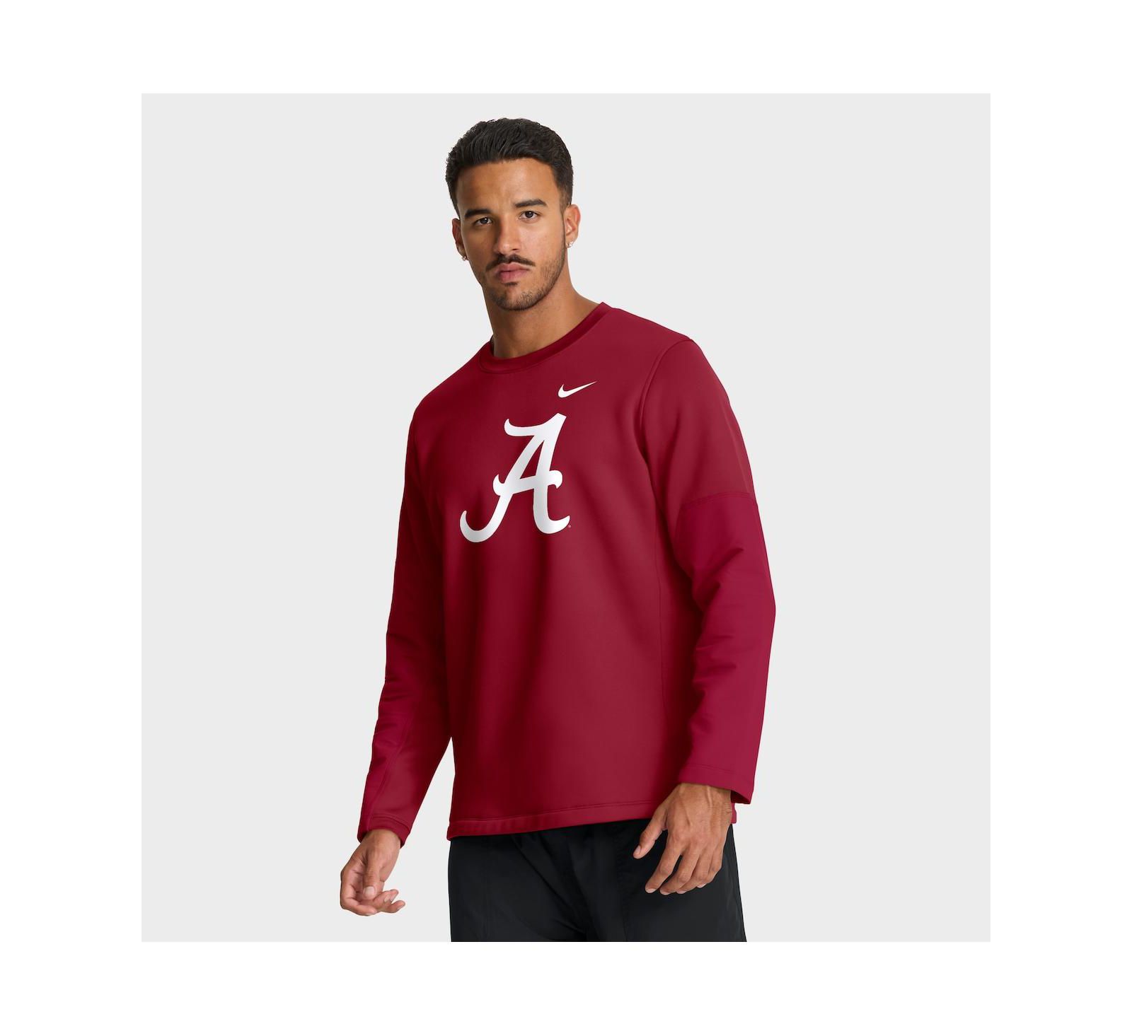 Nike Men's Crimson Alabama Crimson Tide 2025 Sideline Coach Performance Long Sleeve T-Shirt