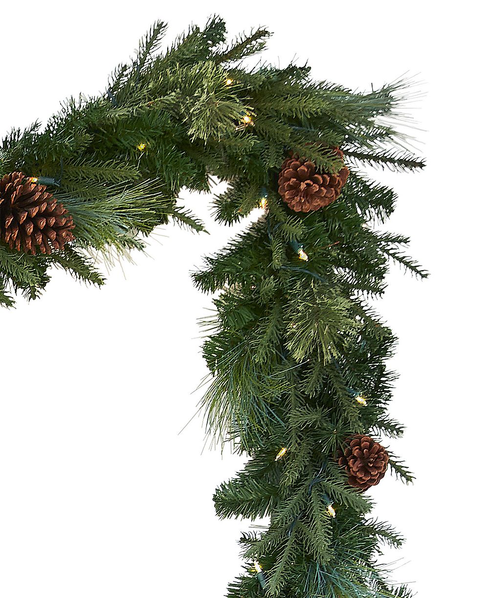 Balsam Hill Mixed Evergreen Garland 9' LEDC BO