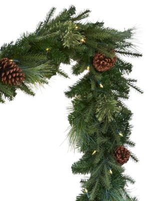 Balsam Hill Mixed Evergreen Garland 9' LEDC BO
