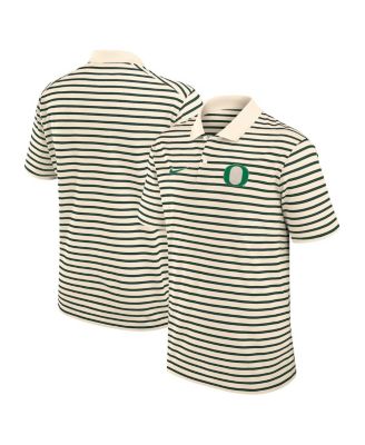 Nike Men's Tan Oregon Ducks Solid Foundation Striped Performance Polo Shirt