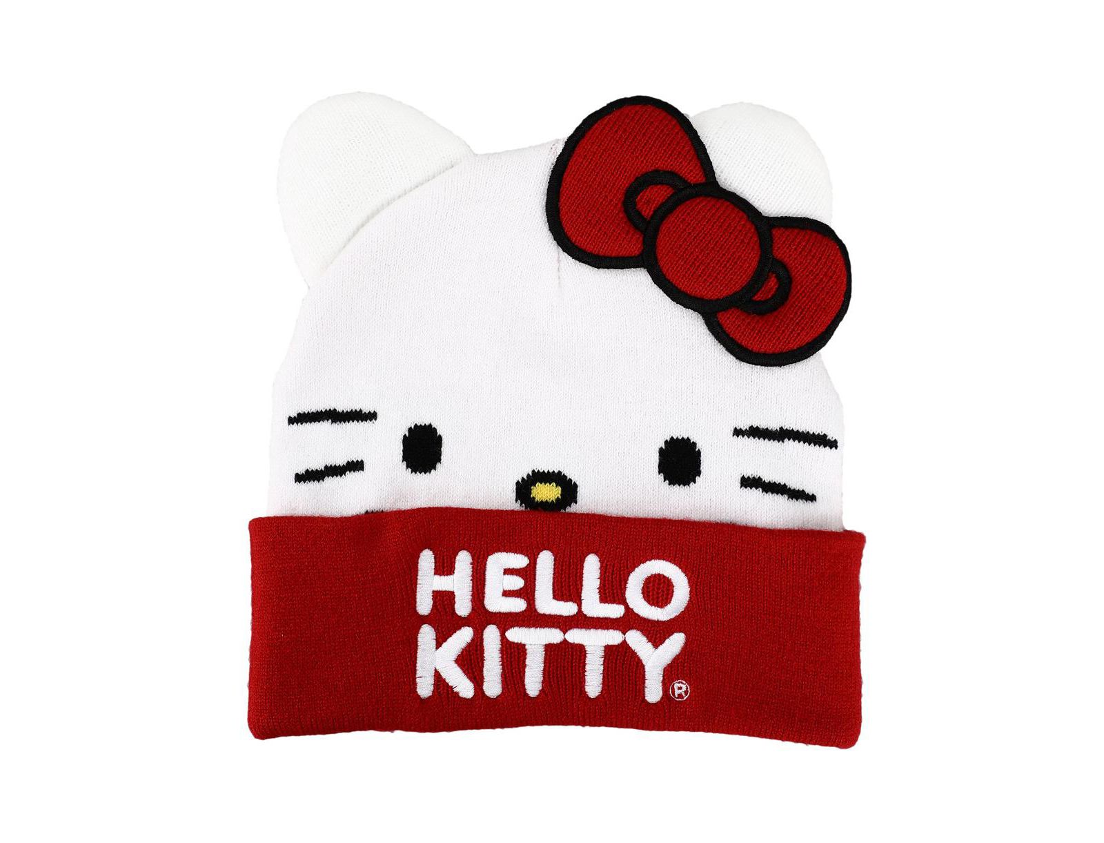 Мужская вязаная шапка Hello Kitty Sanrio Face Bow Embroidered