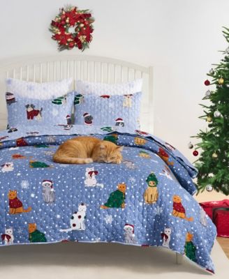 Greenland Home Fashions Winter Whiskers Holiday 2-Pc. Quilt Set, Twin