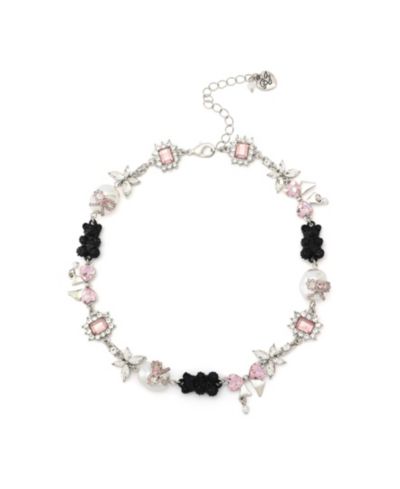 Ожерелье Betsey Johnson Faux Stone Teddy Bead Charm Collar