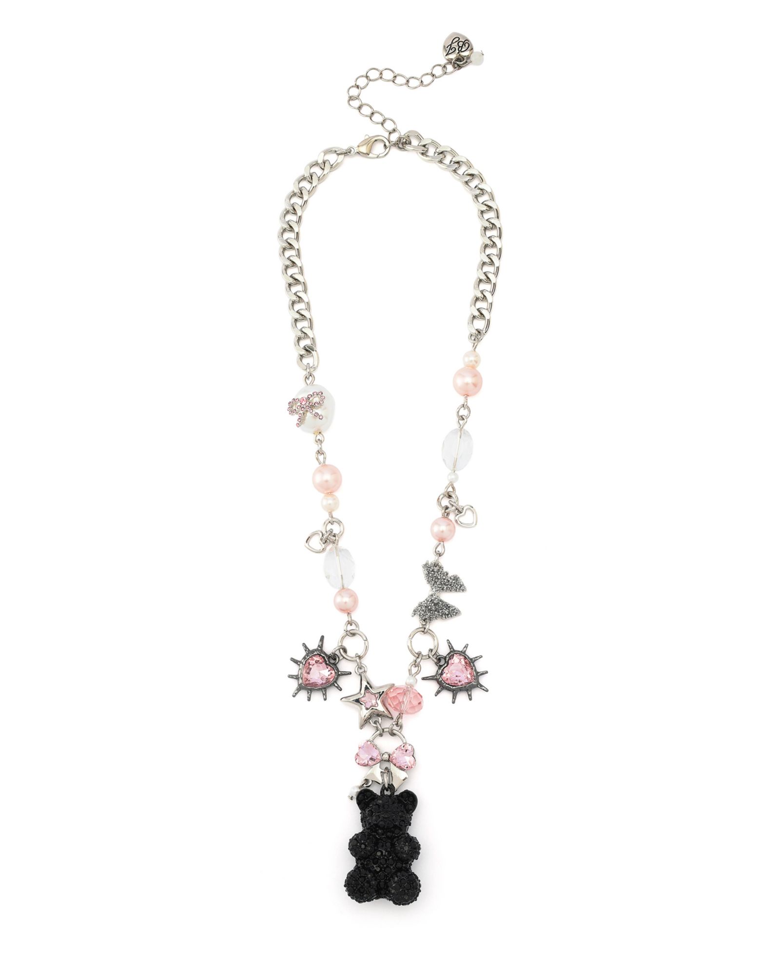 Ожерелье-бисер Betsey Johnson Faux Stone Teddy Bear Charm Bib