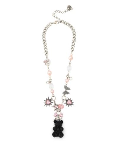 Ожерелье-бисер Betsey Johnson Faux Stone Teddy Bear Charm Bib
