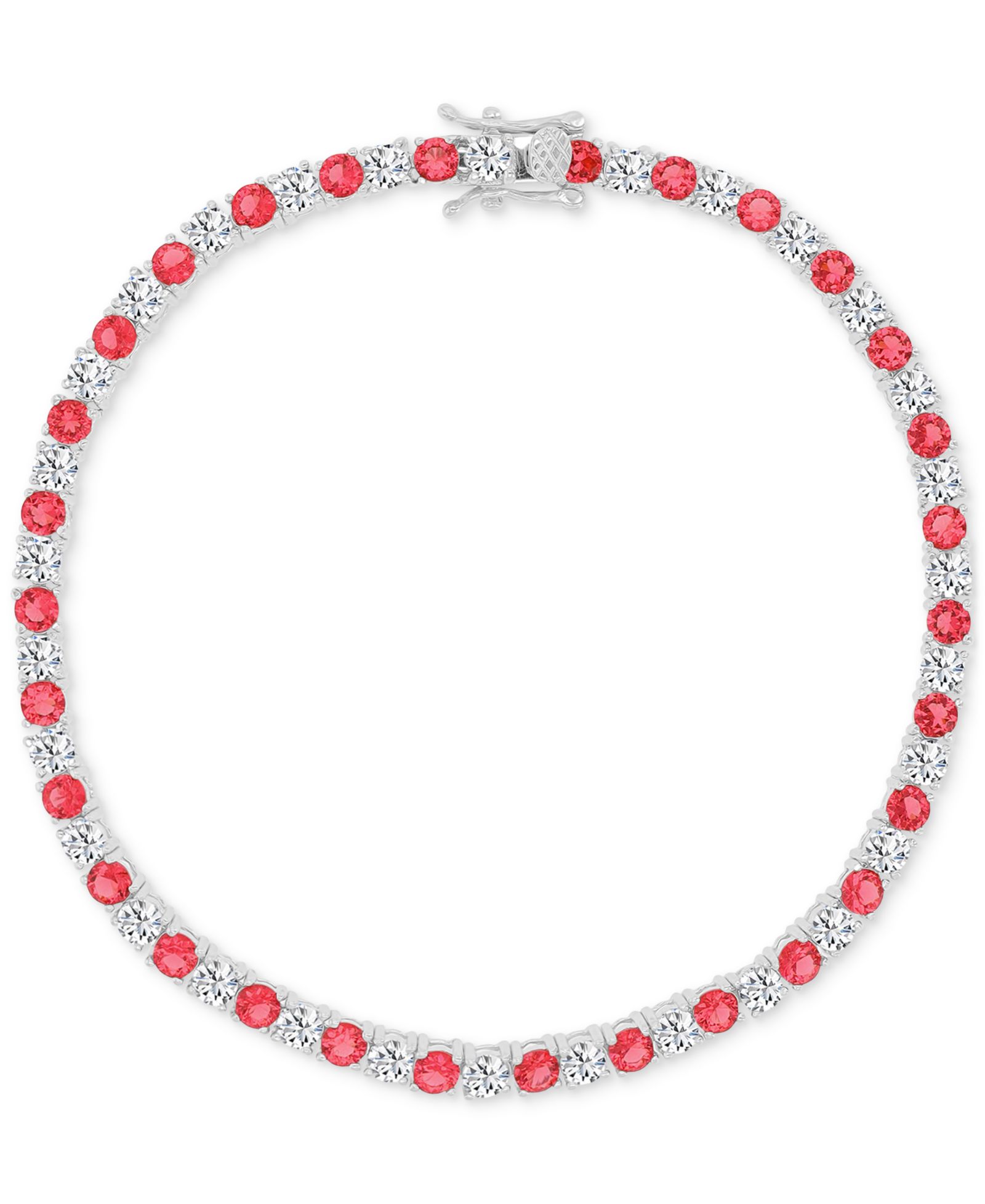 Round-Cut Cubic Zirconia Bracelet in Sterling Silver