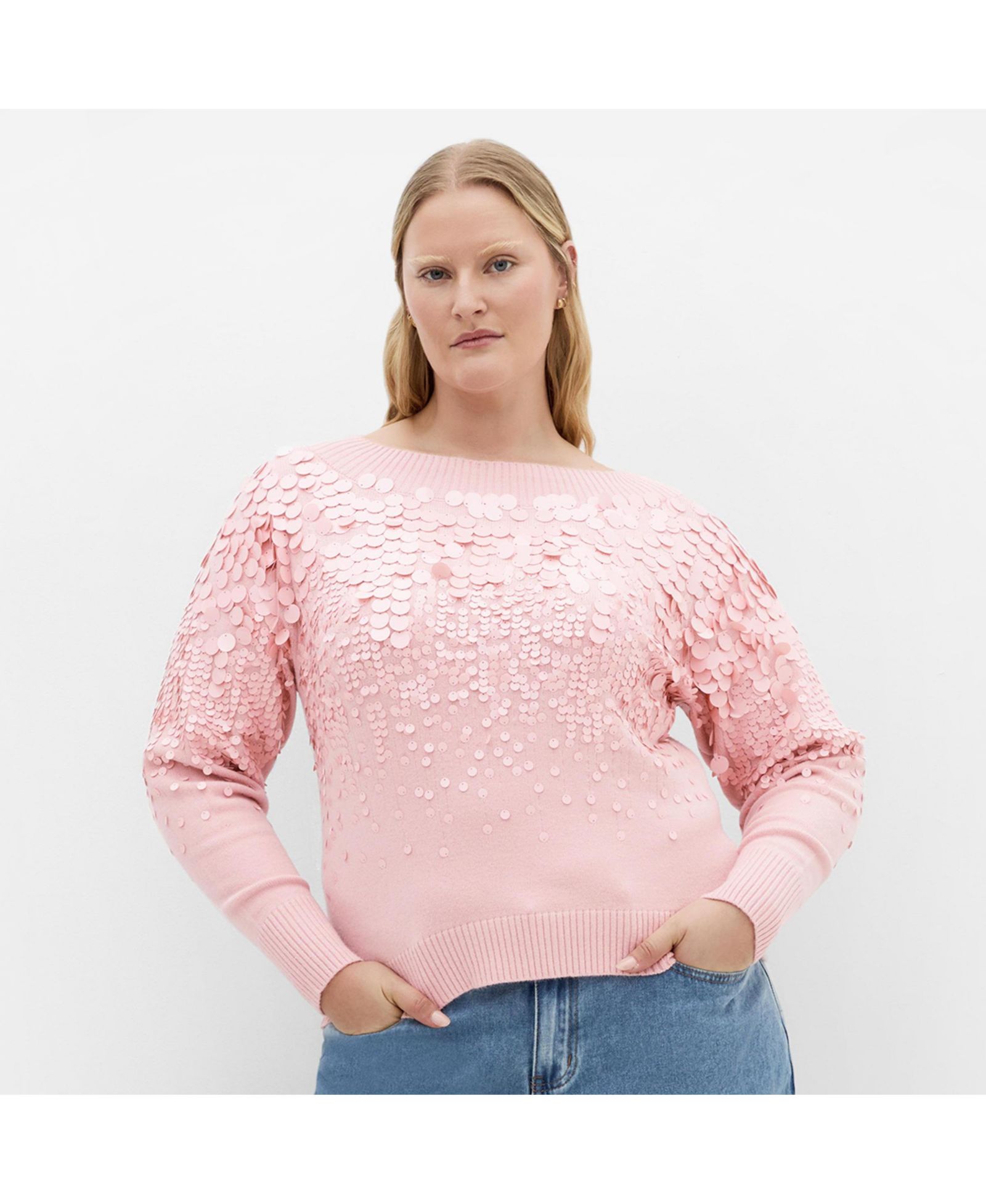 CITY CHIC Plus Size Braylin Sequin Jumper