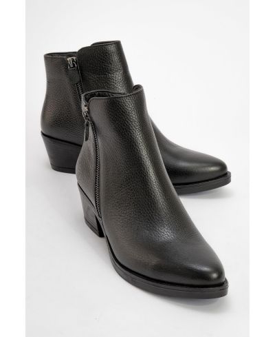 Ботильоны Forever & Always Shoes Jayer Leather Double-Zip Block Heel