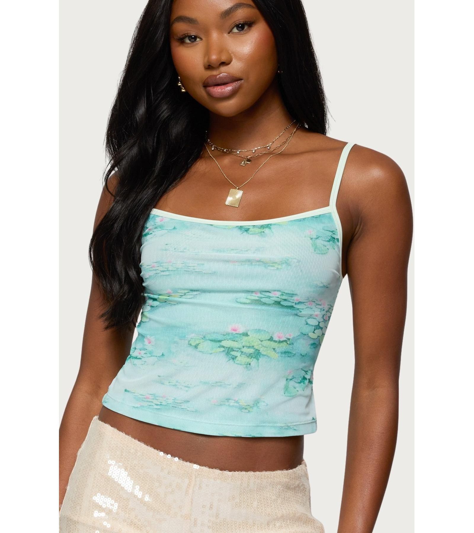 Женский топ-майка Edikted Womens Everlyn Water Lily