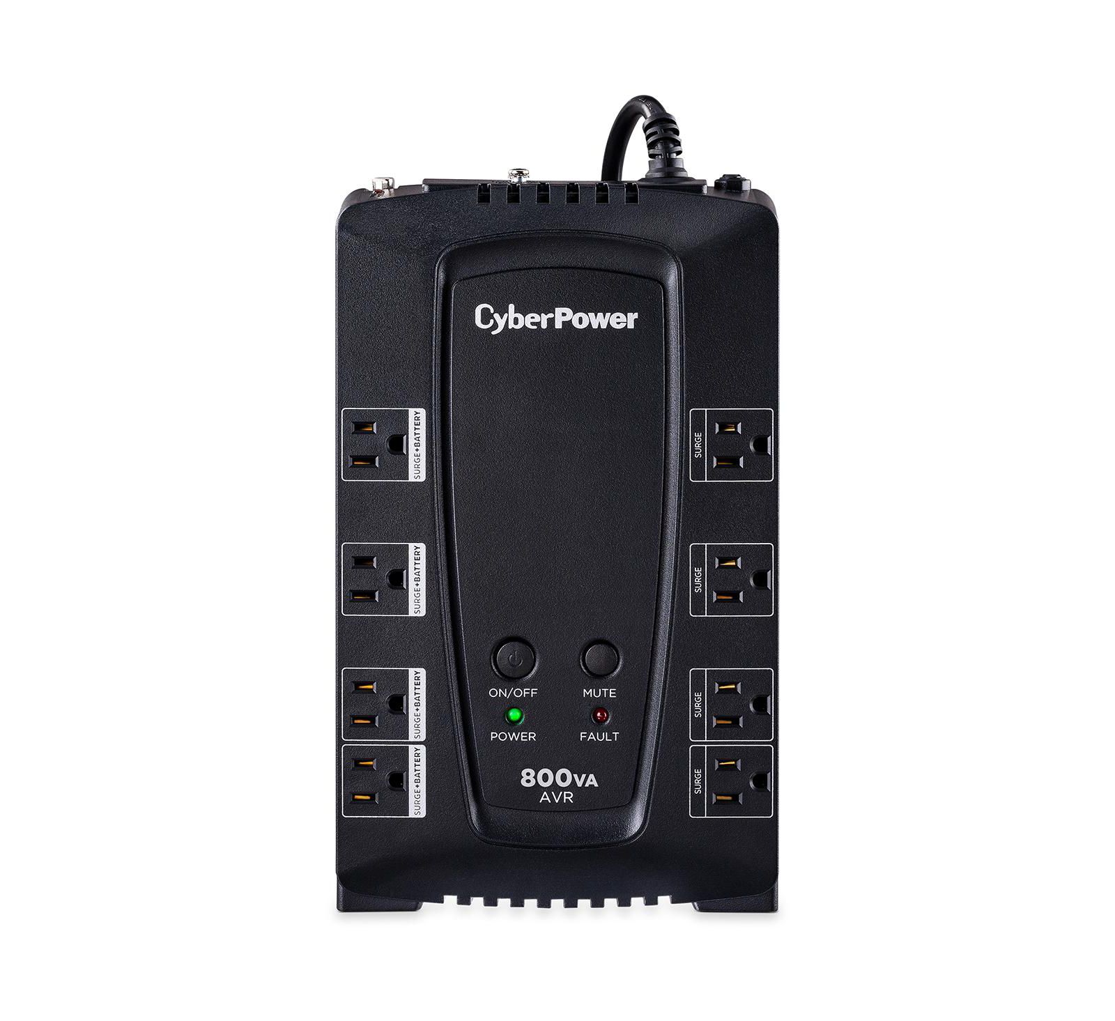 CyberPower ИБП для компьютера AVR, 800VA 450W UPS, 8 розеток