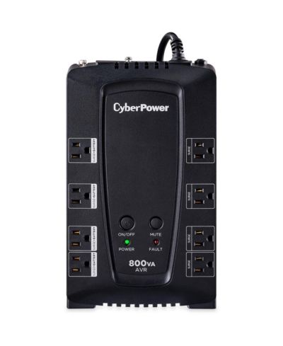 CyberPower ИБП для компьютера AVR, 800VA 450W UPS, 8 розеток
