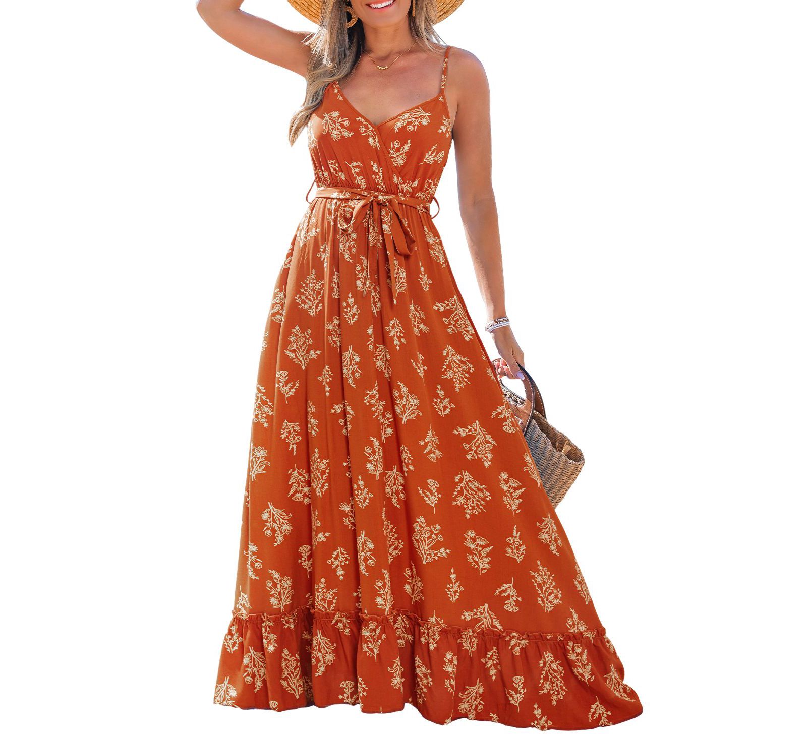 Женское пляжное платье Cupshe Lighthearted Love Ornate Maxi