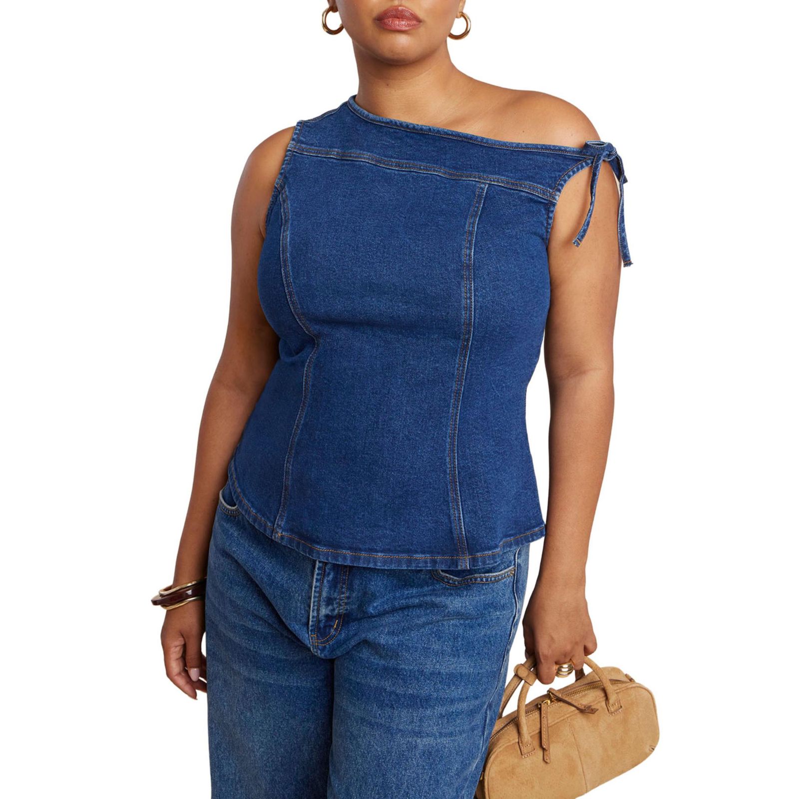 Женский джинсовый топ Plus Size Asym ELOQUII