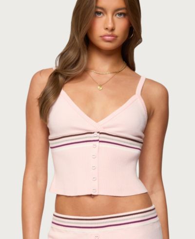 Женский топ Edikted Miya Stripey Ribbed Knit Tank
