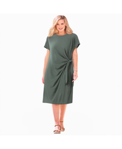 Платье Woman Within Plus Size Side Knot Tee