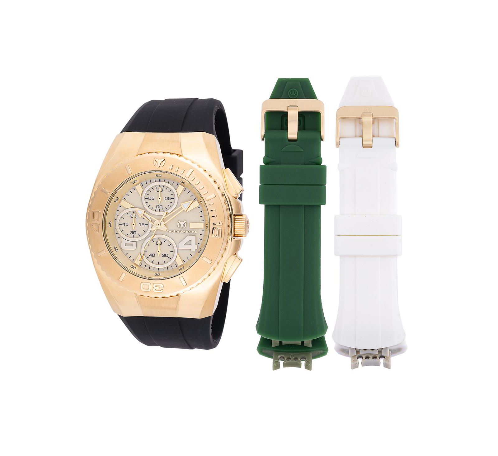 Technomarine Men's TM-124031 Cruise Quartz Chronograph Gold Dial Watch
