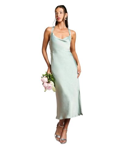 Oasis Женское атласное платье для подружек невесты