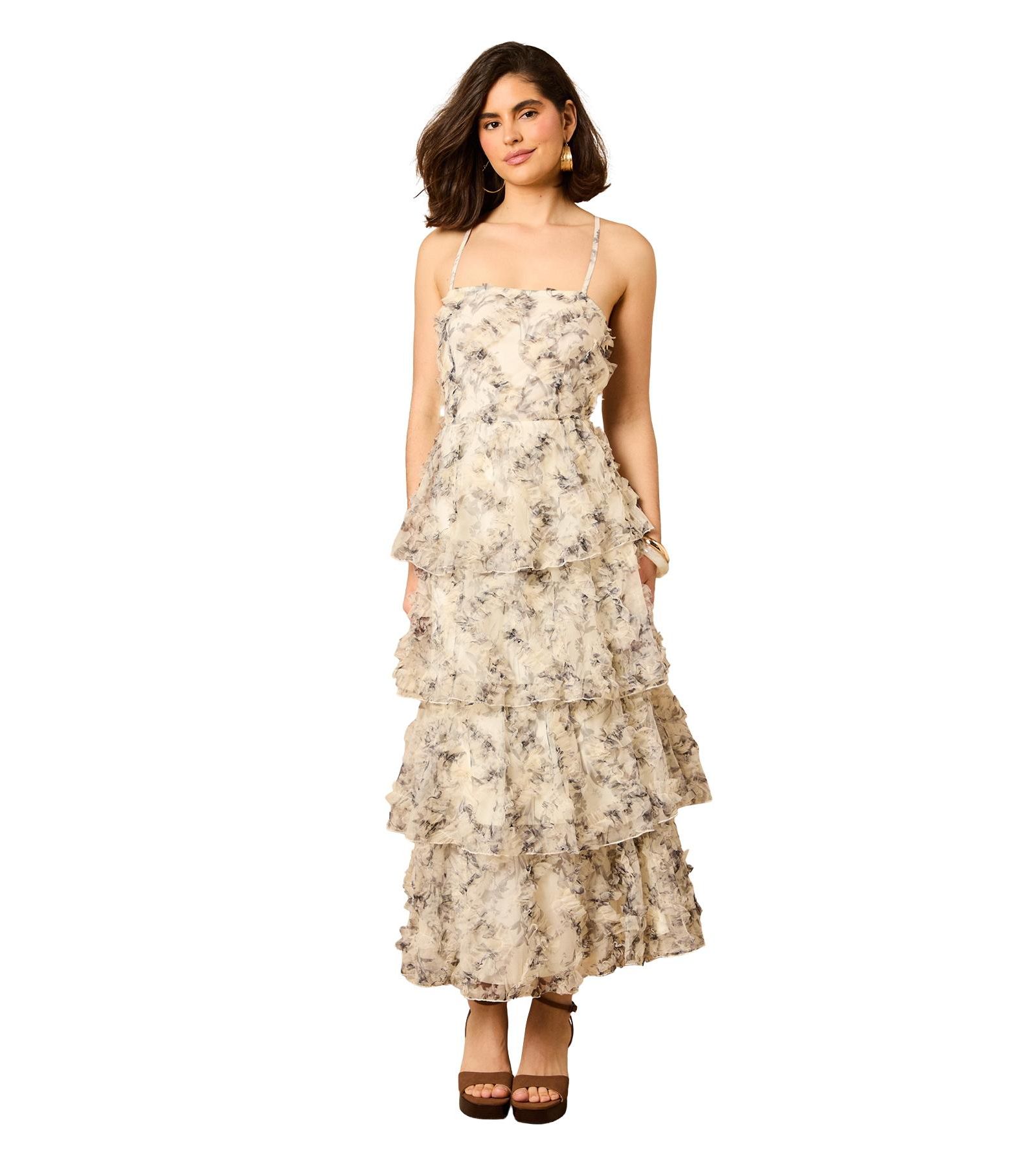 Женское платье Oasis Floral Textured Strappy Midaxi