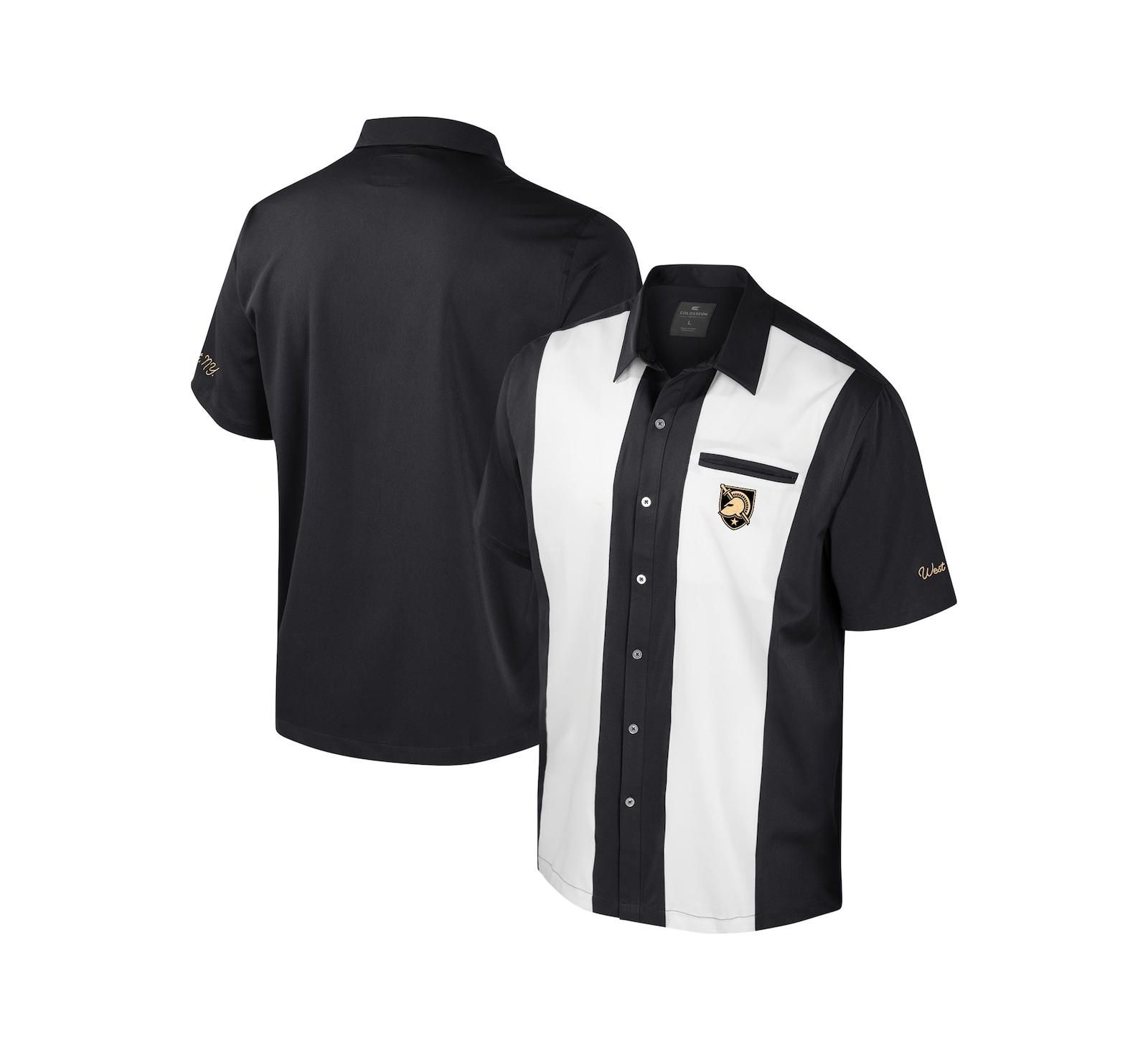 Мужская рубашка Colosseum Black Army Black Knights Strike Bowling Button-Up