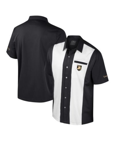 Мужская рубашка Colosseum Black Army Black Knights Strike Bowling Button-Up