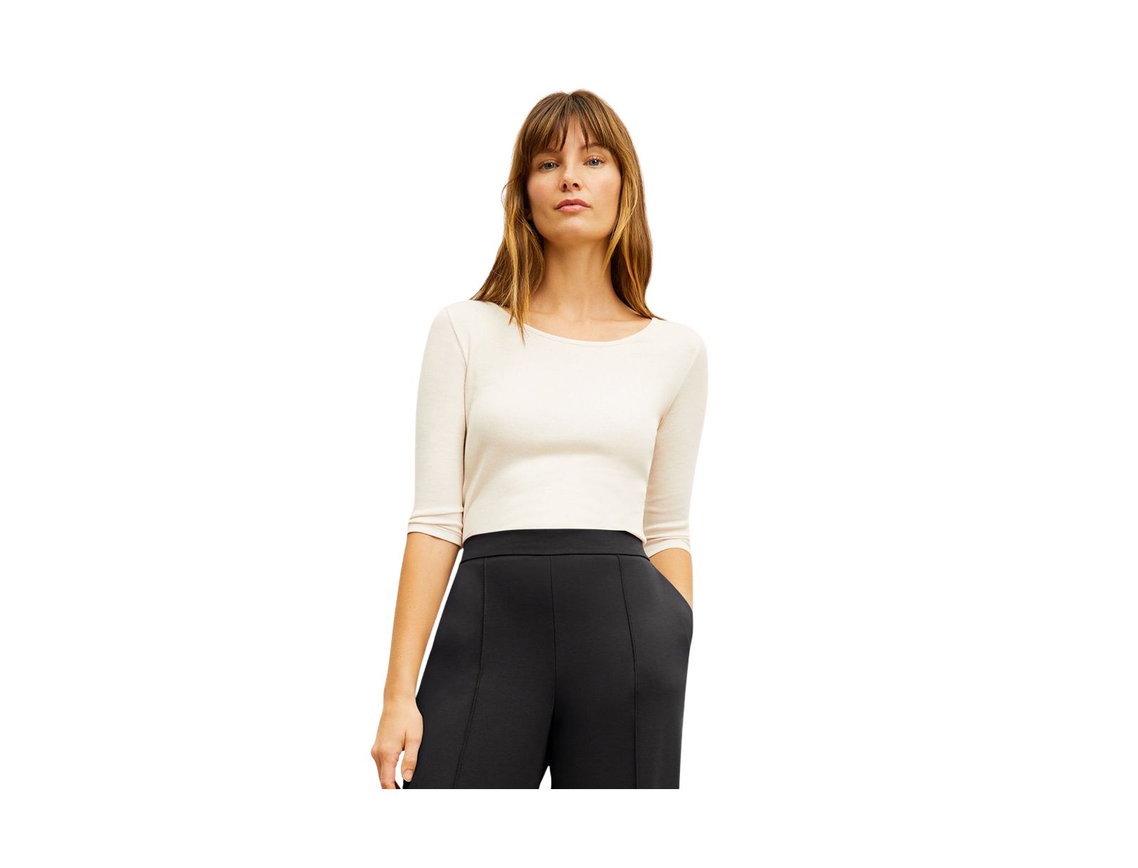 M.M.LaFleur Women's Soyoung T-Shirt - Organic Ribbed Pima Cotton