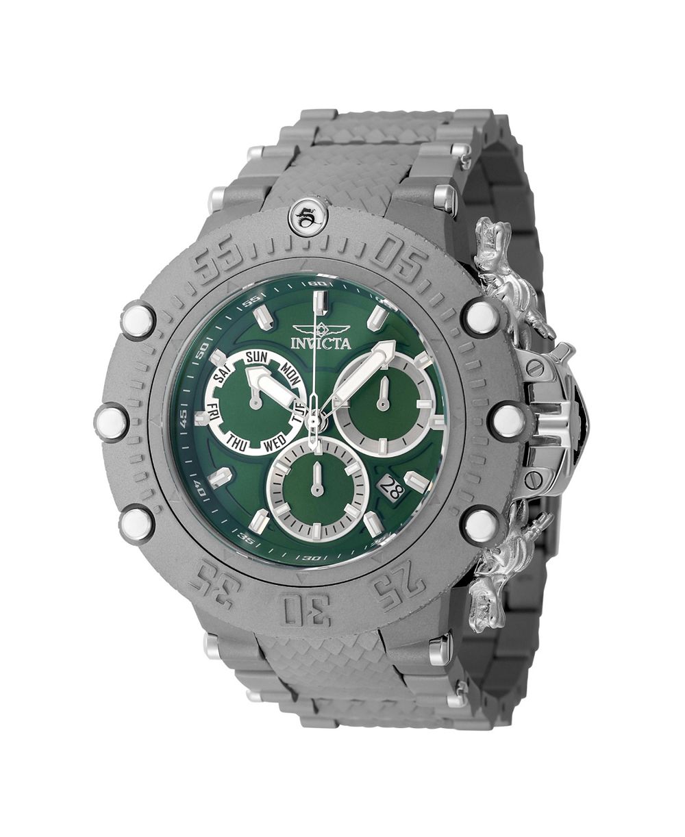 Invicta Men's 48192 Subaqua Quartz 3 Hand Green, Titanium Dial Watch
