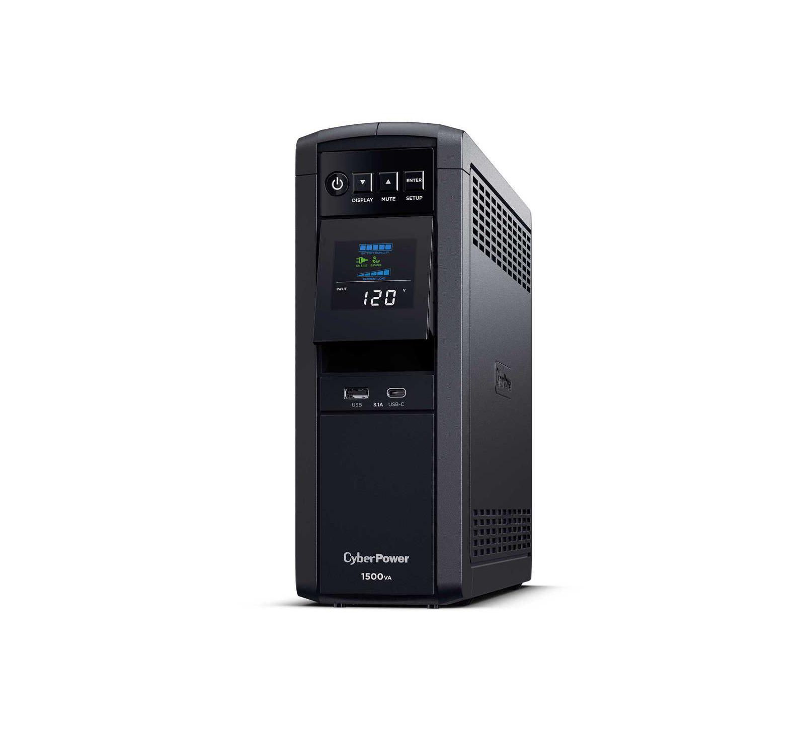 Cyberpower CP1500PFCLCD 1500VA 1000W Sine Wave Uninterruptible Power Supply for Desktop Computers, Workstations & Home Entertainment Systems
