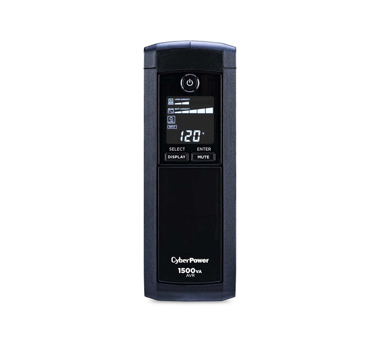 CyberPower CP1500AVRLCDTAA интеллектуальная ИБП система Mini-Tower, 1500VA/900W, Black