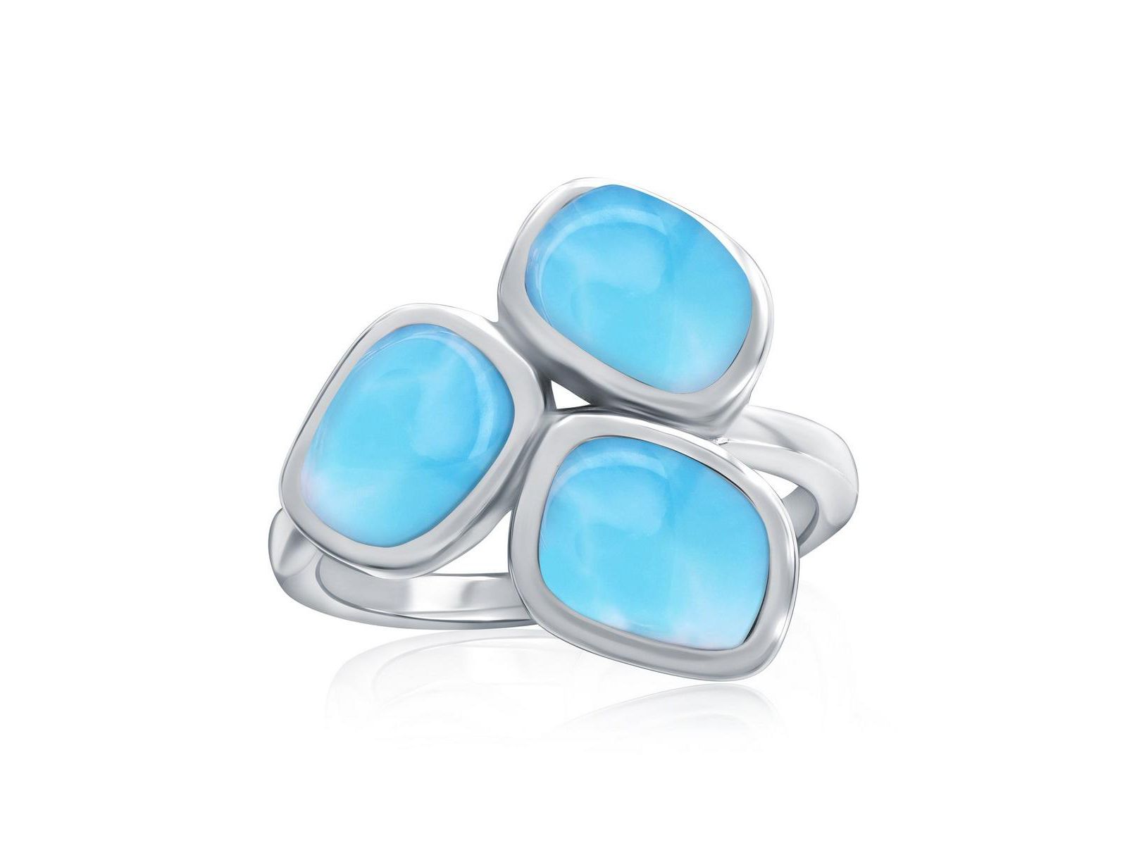 Кольцо Caribbean Treasures Sterling Multi Irregular-Shaped Larimar