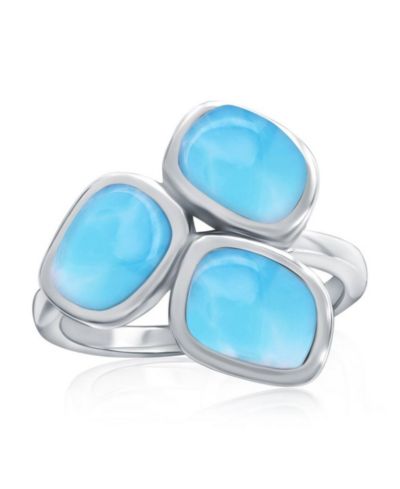 Кольцо Caribbean Treasures Sterling Multi Irregular-Shaped Larimar