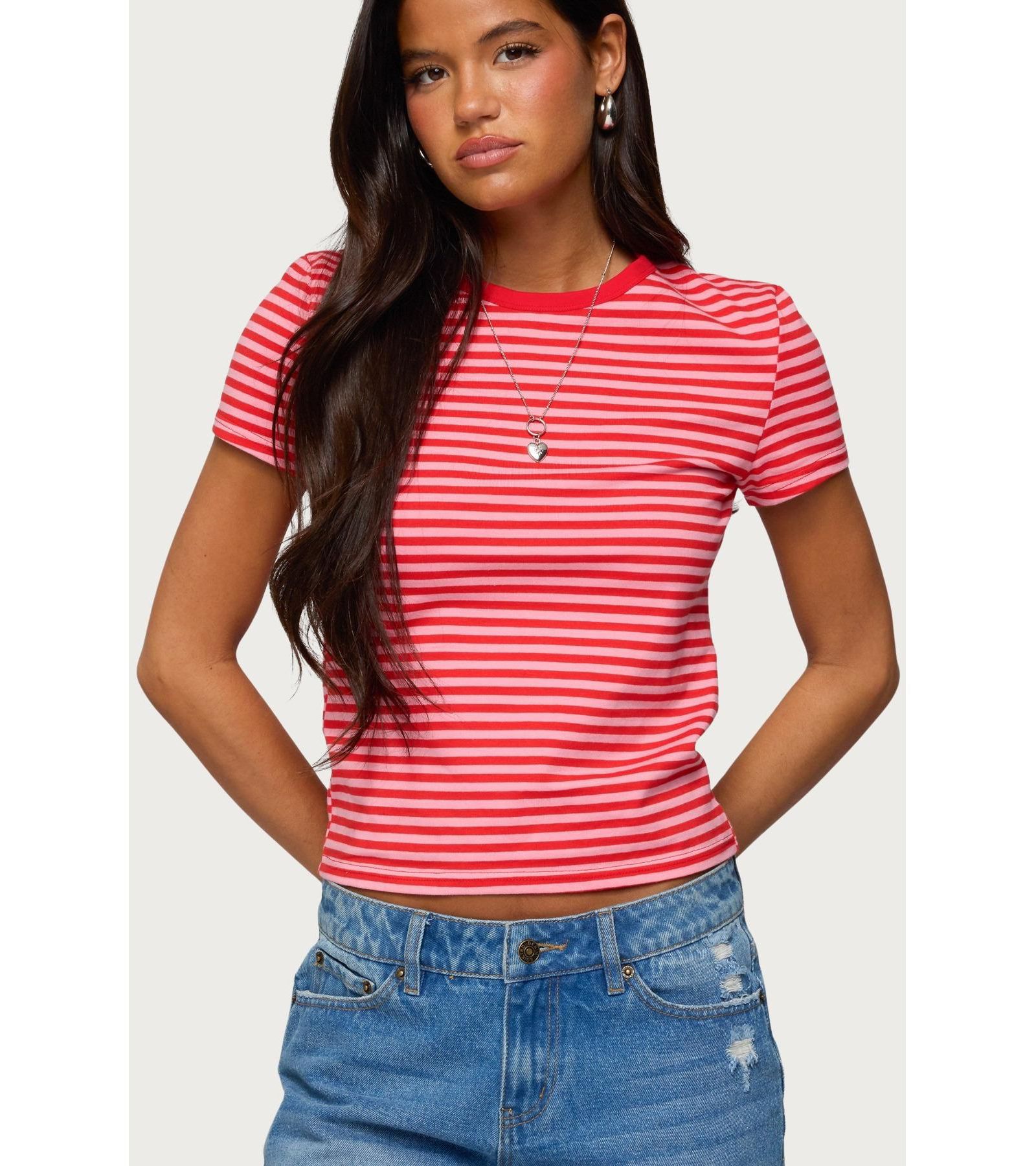 Edikted Женская Nessie Striped T Shirt