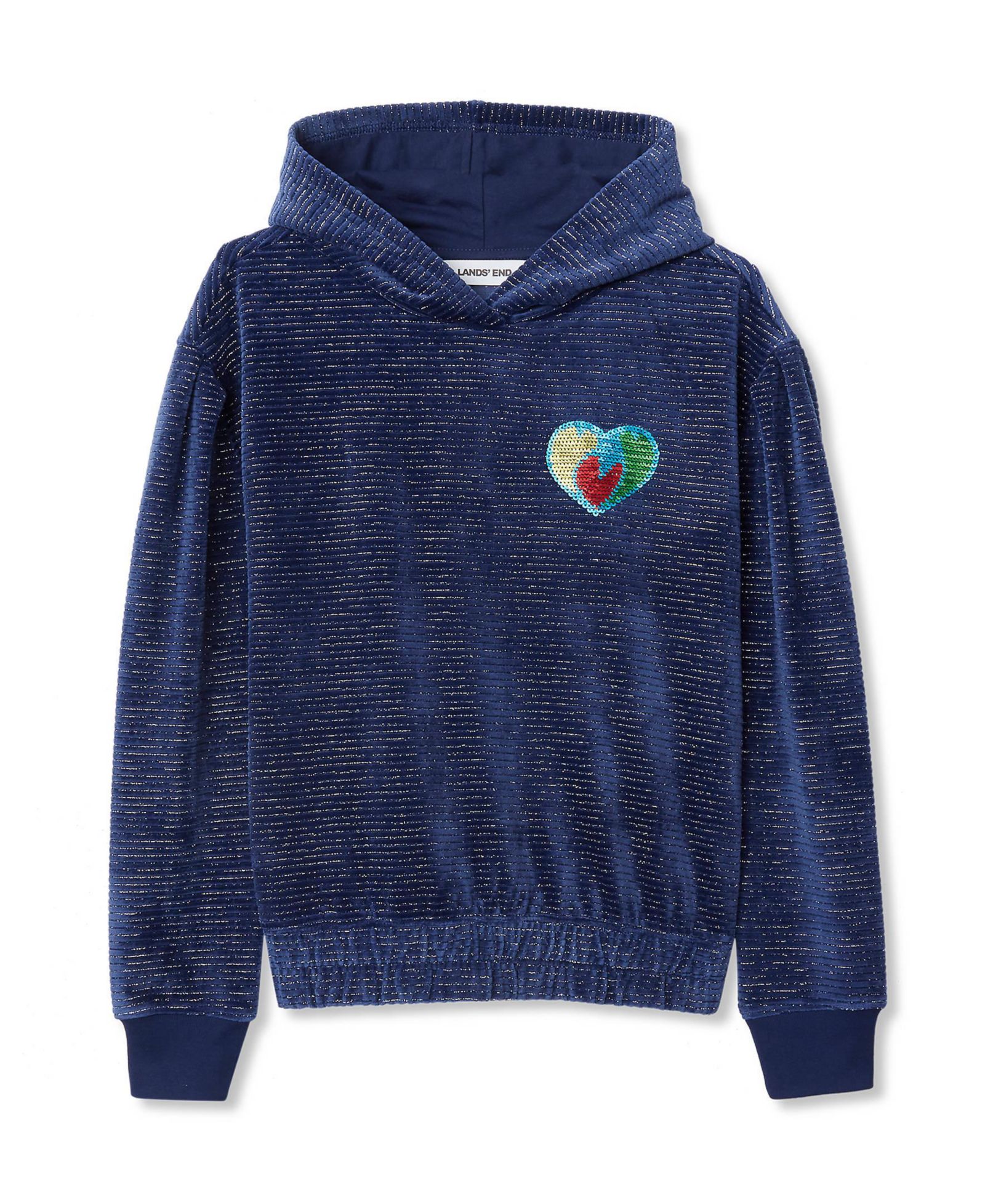 Детская толстовка Lands' End Velour Hoodie Sweatshirt