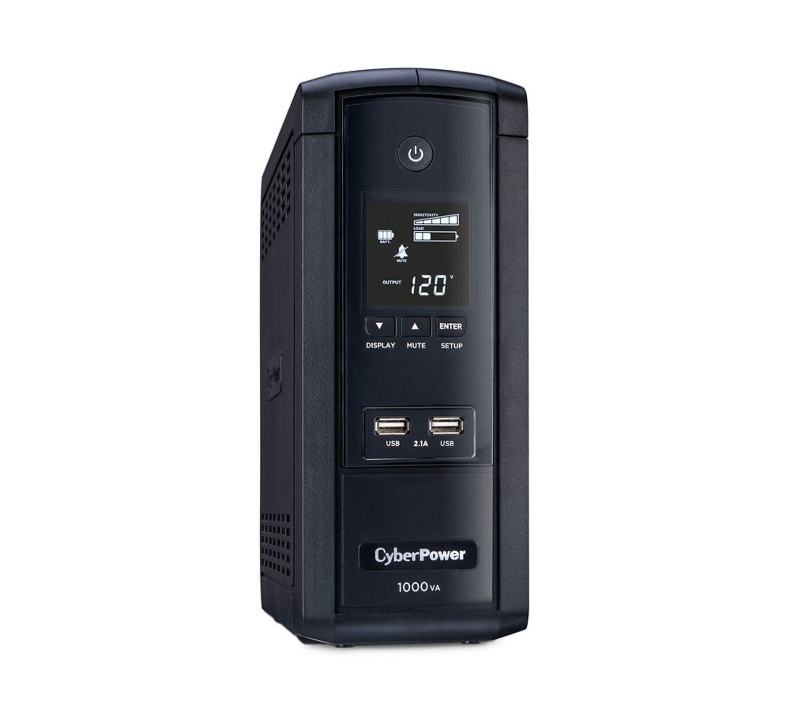 ИБП CyberPower Intelligent LCD BRG1000AVRLCD 10 розеток 1000VA 600W с защитой от скачков напряжения