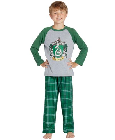 Детский комплект пижам Harry Potter Plaid Hogwarts Houses Crest Raglan 2Piece