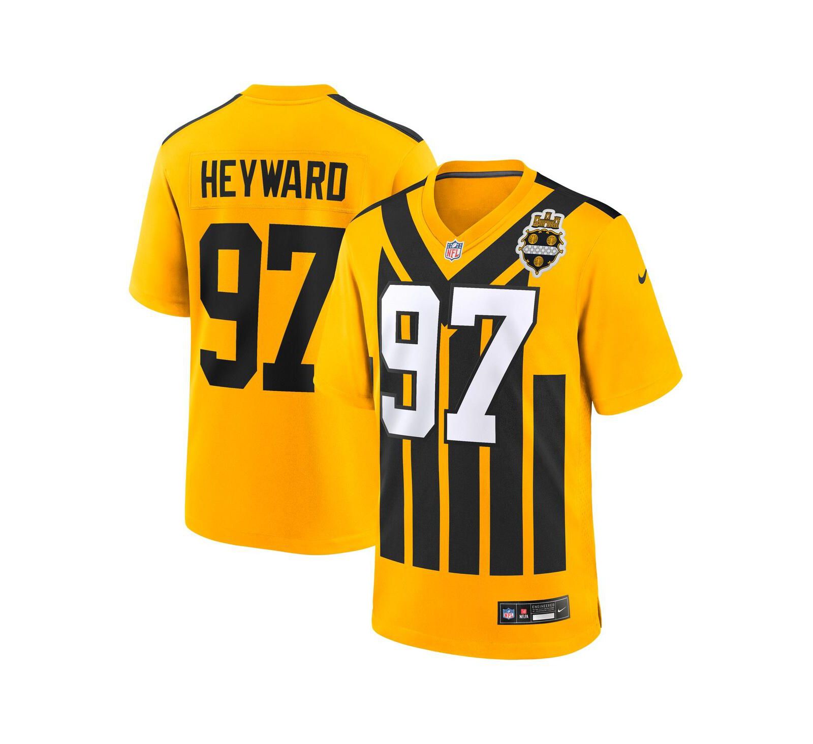 Мужская игровая джерси Nike Cameron Heyward Gold Pittsburgh Steelers Alternate 1933 Throwback