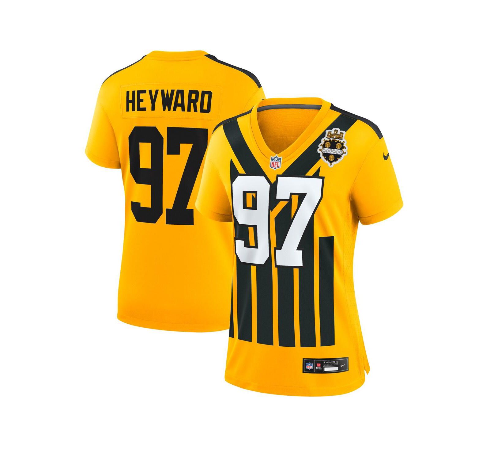 Женская джерси Nike Cameron Heyward Gold Pittsburgh Steelers Alternate 1933 Throwback