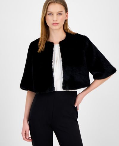 Женский жакет Anne Klein Faux Fur Open Front Shrug