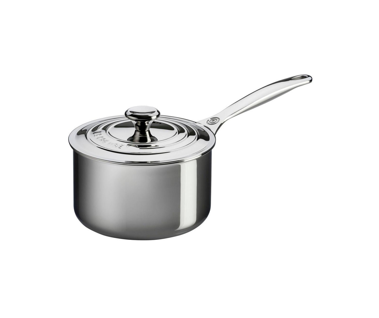 Le Creuset 2 Quart Stainless Steel Saucepan with Lid